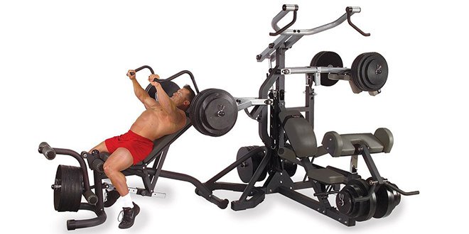 Body Solid SBL460P4 Freeweight Leverage Gym